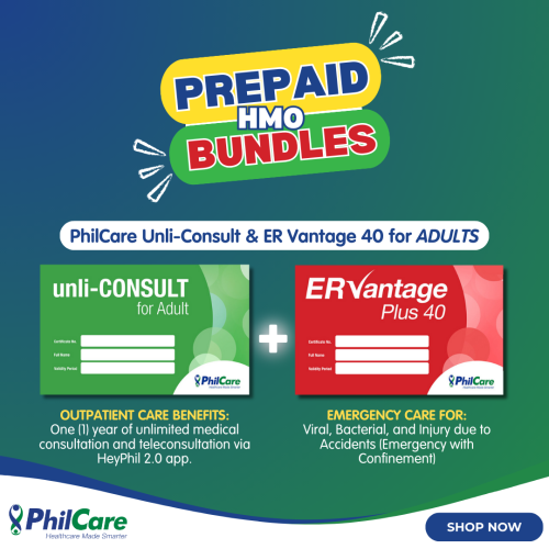 PhilCare Unli-Consult and ER Vantage Plus 40 for Adults